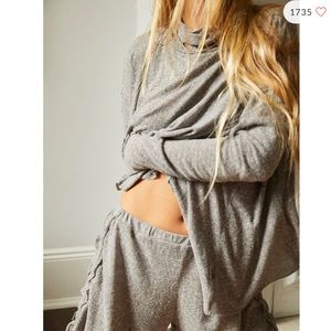 Free People Intimately Suedehead 2 piece set- Gray